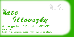 mate illovszky business card